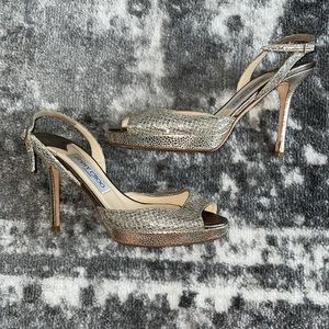 Jimmy Choo: Sparkly Gold Heels